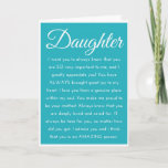 Special Daughter HAPPY BIRTHDAY Wishes Card<br><div class="desc">Celebrate your daughter with this heartfelt birthday message from Mother or Father. If you have a special bond and deep love and appreciation for your daughter, this Inspirational Happy Birthday Daughter card is it! This sentimental birthday quote is sure to move your daughter to tears and fill her heart with...</div>