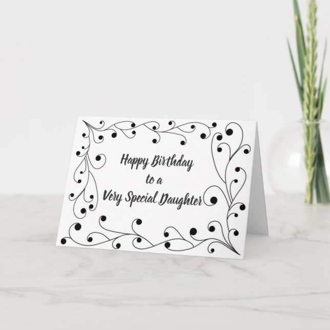 "SPECIAL DAUGHTER" SPECIAL "BIRTHDAY" FOR "YOU" CARD (Front)
