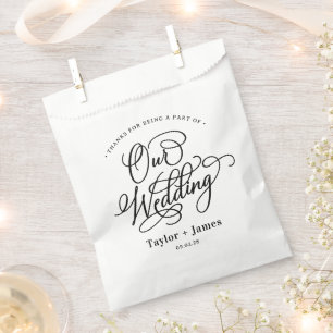 Special Day Editable Color Wedding Favor Bags