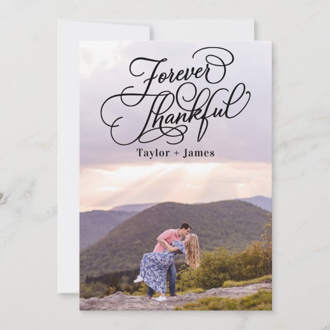 Special Day Flat Thank You Note Card (Front)