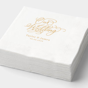 Special Day Our Wedding Foil Napkins