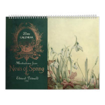 Special Days Vintage Floral Botanical Illustration Calendar
