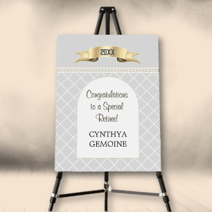 Special decor! Personalized retirement party Foam Board