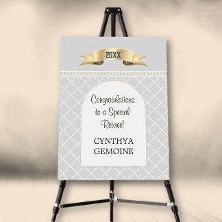 Special decor! Personalized retirement party Foam Board