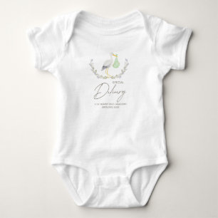  Special Delivery Baby Announcement, baby shower Bodysuit