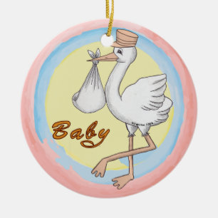 Special Delivery Baby Ceramic Ornament