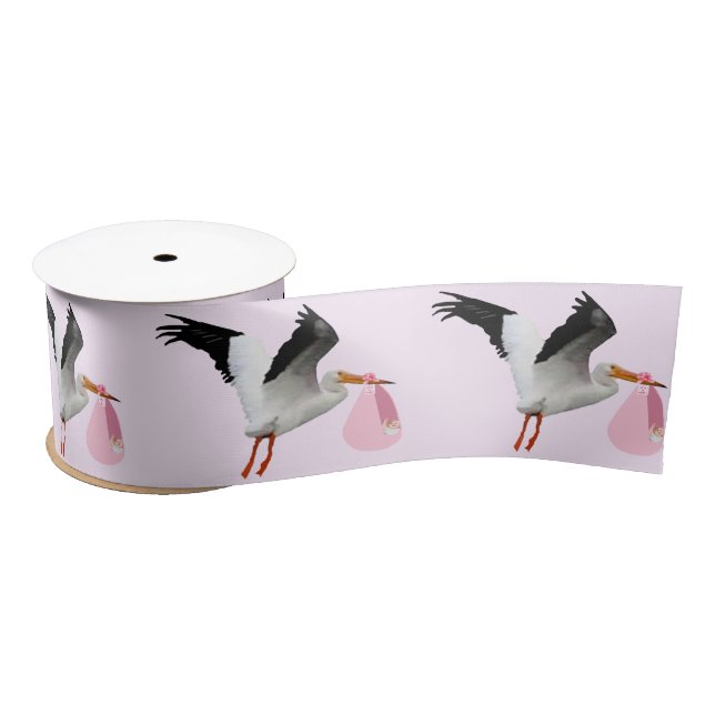 Special Delivery Baby Girl Pink Ribbon (Spool)