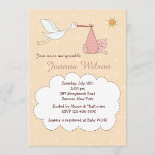 Special Delivery Baby Girl Sprinkle Invitations