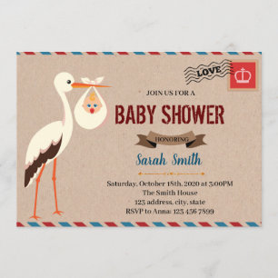 Special delivery baby shower invitation
