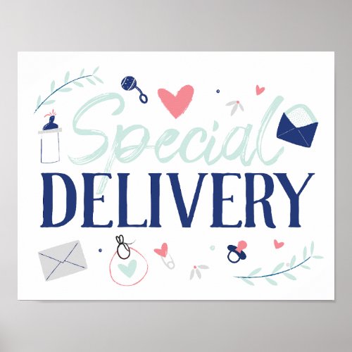 Special Delivery Baby Shower Poster