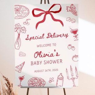 Special Delivery Baby Shower Welcome Sign, Hand Foam Board