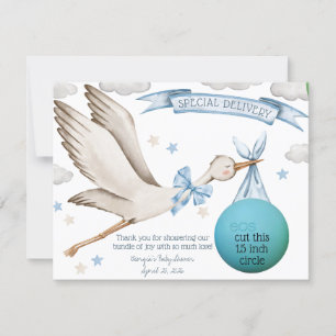 Special Delivery! Blue Stork EOS Lip Balm Favor Invitation