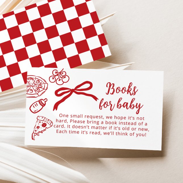 Special Delivery Books for baby Italian Bow Enclosure Card (Creator Uploaded)