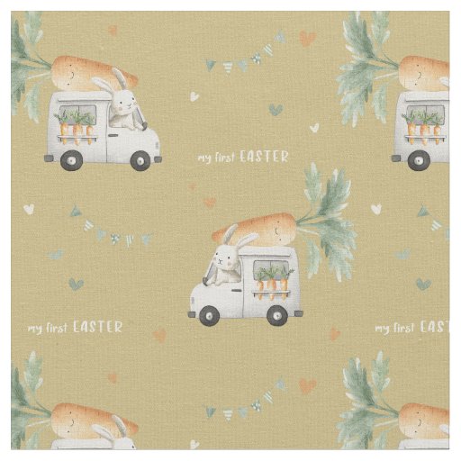 Special delivery bunny driver - My First Easter  Fabric