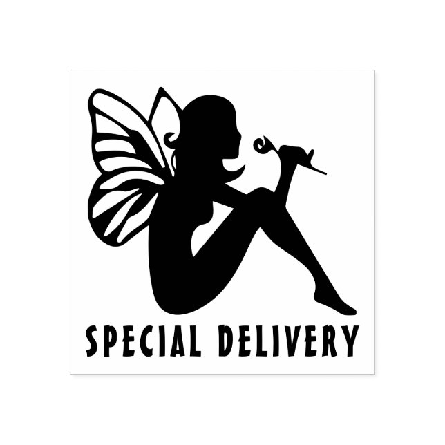 special delivery butterfly fairy rubber stamp (Imprint)