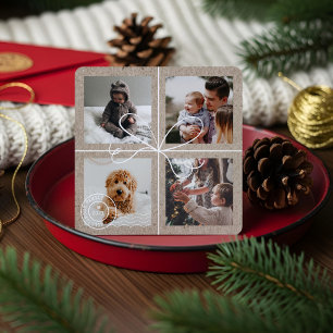 Special Delivery Christmas 4 Photos Postage Parcel Holiday Card