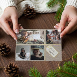 Special Delivery Christmas Photos Postage Parcel Foil Holiday Card<br><div class="desc">Send a special delivery to your family and friends this holiday season with our simple gold foil Christmas parcel package holiday card. The design features a faux brown kraft texture design to resemble a wrapped parcel delivery. Simple gold foil twine and bow with gift tag complete this simple parcel theme...</div>