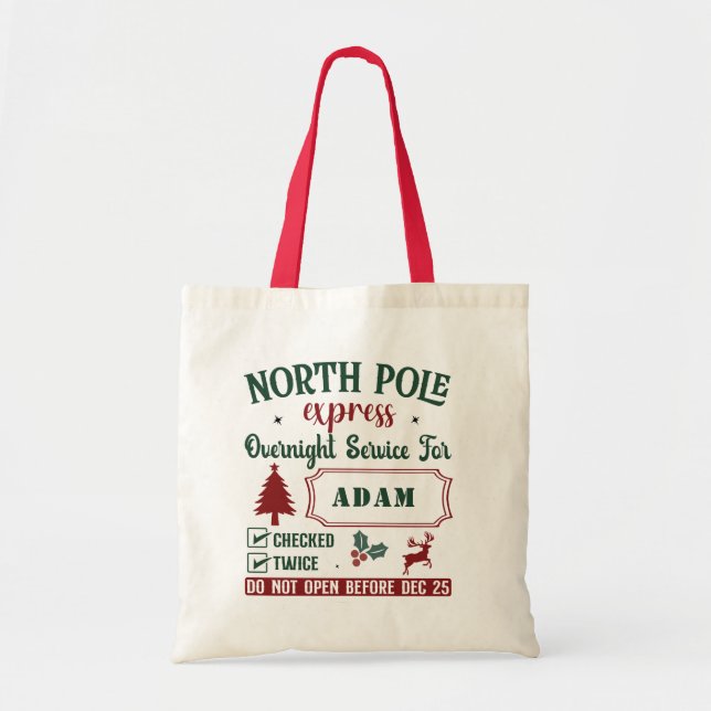 Special Delivery Christmas Santa Sack Tote Bag (Front)