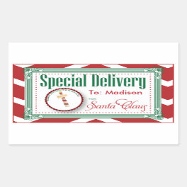 Special Delivery Christmas sticker gift tag