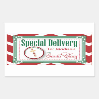 Special Delivery Christmas sticker gift tag