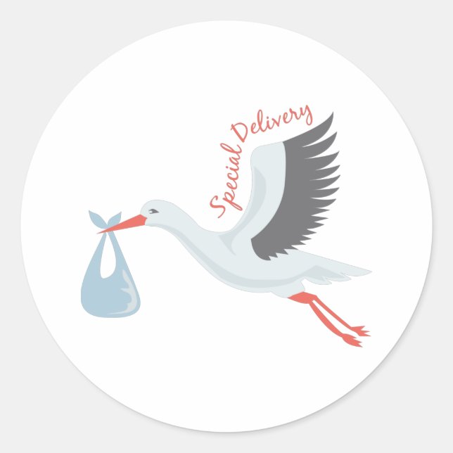 Special Delivery Classic Round Sticker (Front)