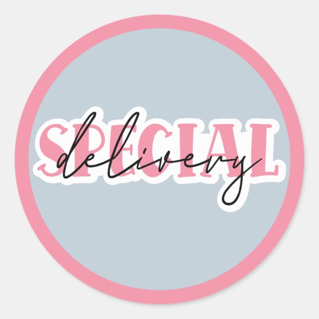 Special Delivery Classic Round Sticker (Front)