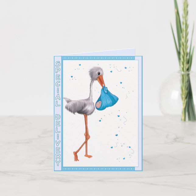 Special Delivery - Congratulations Card - Boy (Front)