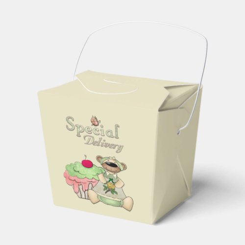 Special Delivery Cupcake Bear Favor Boxes
