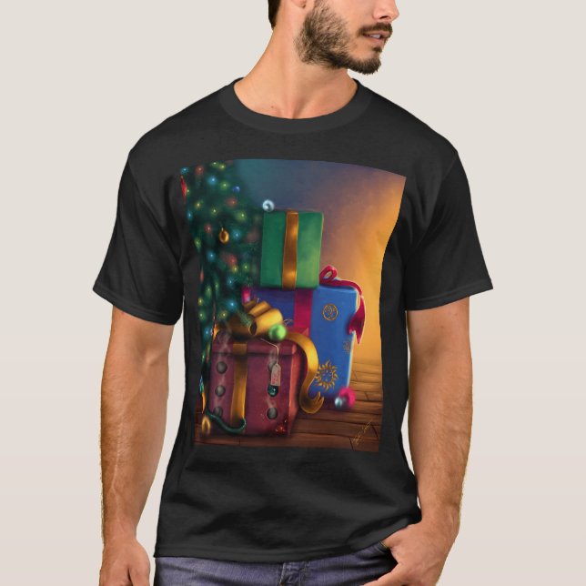 Special Delivery - Dragon In Christmas Present Und T-Shirt (Front)