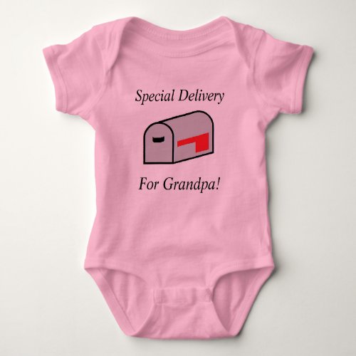 Special Delivery For Grandpa Jersey Baby Bodysuit