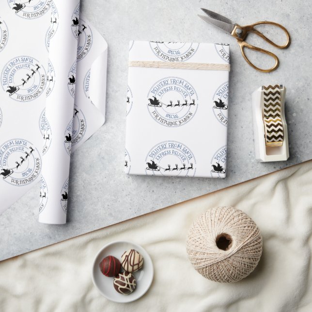 Special delivery form Santa Christmas gift Wrapping Paper (Crafts)