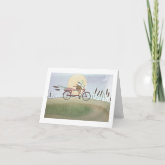 Special Delivery - Frog on a Bicycle Card