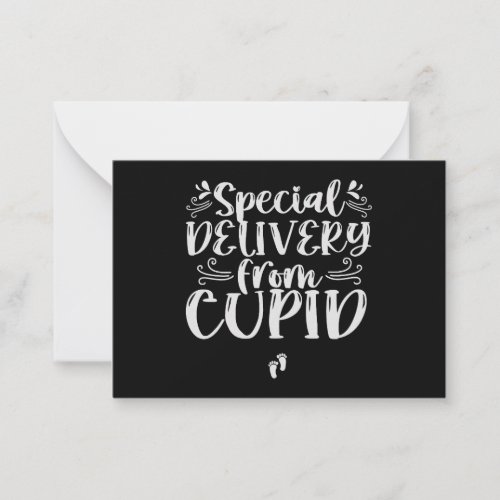 Special Delivery From Cupid Valentine Pregnancy  Note Card