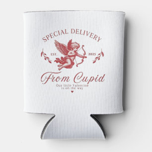 Special Delivery from Cupid Valentine Pregnant Mom Can Cooler
