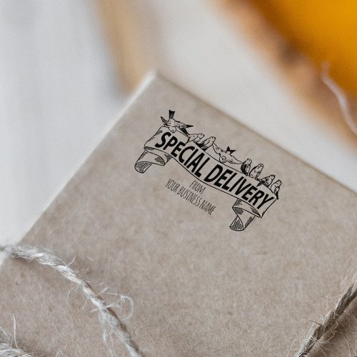 Special Delivery From Custom Business Packaging Rubber Stamp