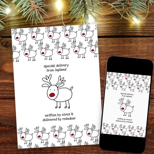 Special Delivery from Lapland Personalized Kids Holiday Card