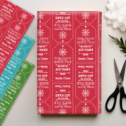 Special Delivery From North Pole - Add Child Name Wrapping Paper Sheets