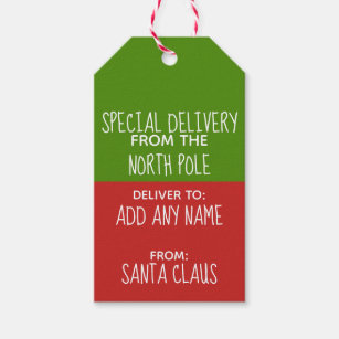 north pole gift tags