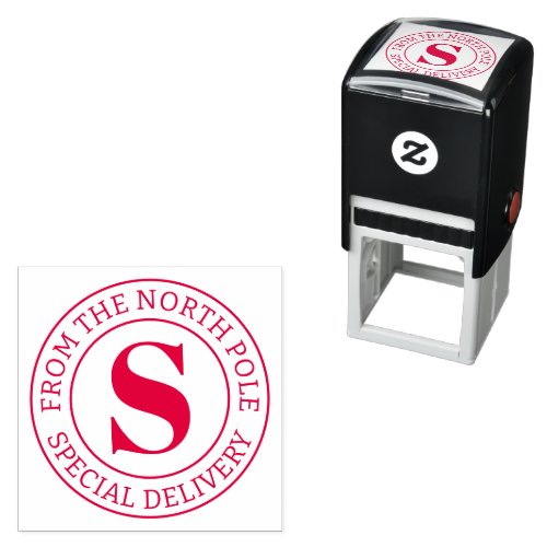 Special Delivery from North Pole custom monogram Self_inking Stamp
