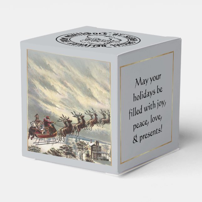Special Delivery from North Pole (customizable) Favor Boxes (Back Side)