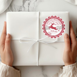 Special Delivery From Santa Christmas Gift Classic Round Sticker