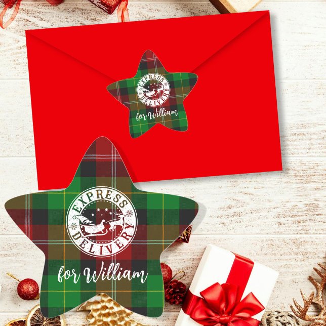 Special delivery from santa Christmas gift  Star Sticker (Creator Uploaded)