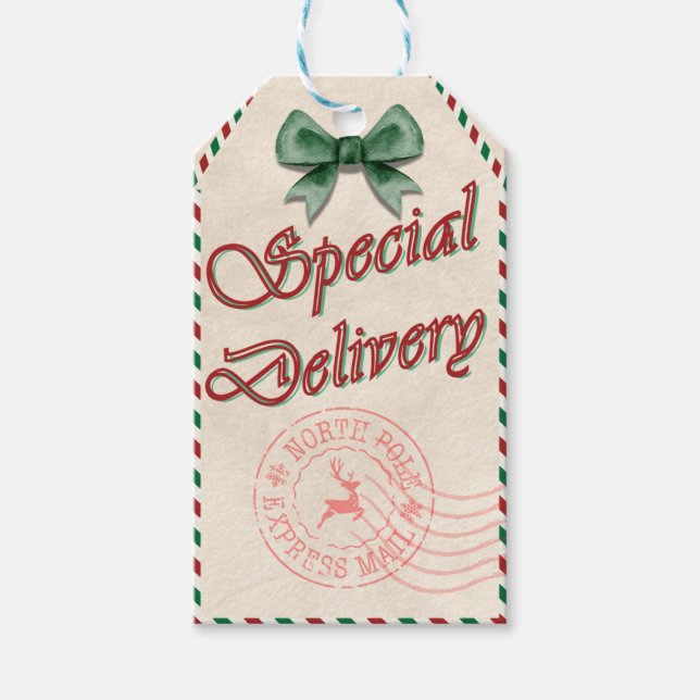 Special Delivery From Santa Christmas Gift Tag (Front)