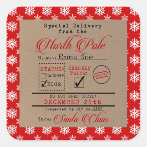Special Delivery from Santa Christmas Gift Tags