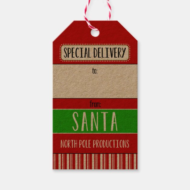 Special Delivery From Santa Gift Tags