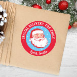 Special Delivery From Santa Kids Christmas  Classi Classic Round Sticker<br><div class="desc">My Special Delivery From Santa Kids Christmas Classic Round Sticker make wrapping holiday gifts a breeze. Place on gifts for a perfect finishing touch.</div>