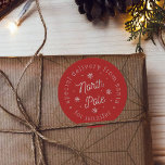 Special Delivery From Santa North Pole Christmas Classic Round Sticker<br><div class="desc">These stickers are perfect for using as labels on Christmas cards & gifts and the festive design can be easily personalized with a recipient name. Please note: these stickers are only for people on Santa's nice list and should not be given to anyone on Santa's naughty list ;-)</div>