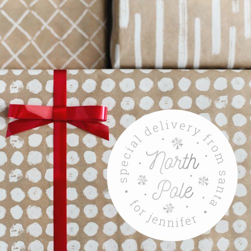 Special Delivery From Santa North Pole Christmas Classic Round Sticker