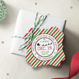 Special Delivery From Santa North Pole Christmas Favor Tags