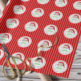 Special Delivery Brown Santa North Pole Your Name Wrapping Paper